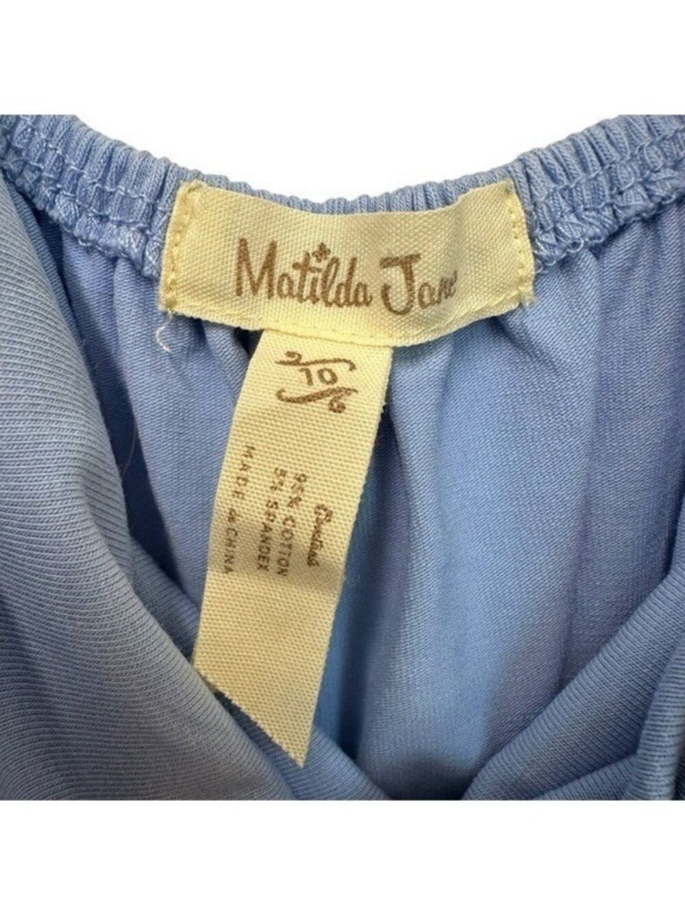 Matilda Jane Girls 10 Happy And Free Mission Bay Dress Blue Sleeveless 21001D - Picture 4 of 6